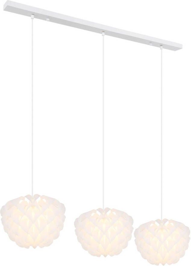 Globo Hanglamp Irene Metaal Wit 3x E14