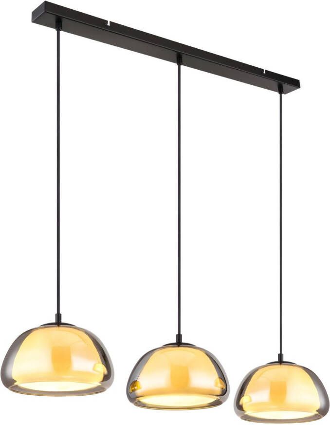 Globo Hanglamp Jella Metaal Zwart 3x E14