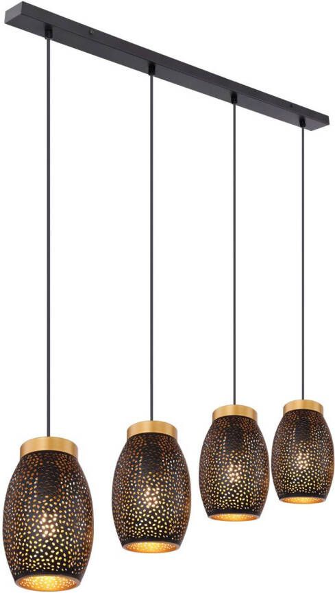 Globo Hanglamp Narri Metaal Goud 4x E27