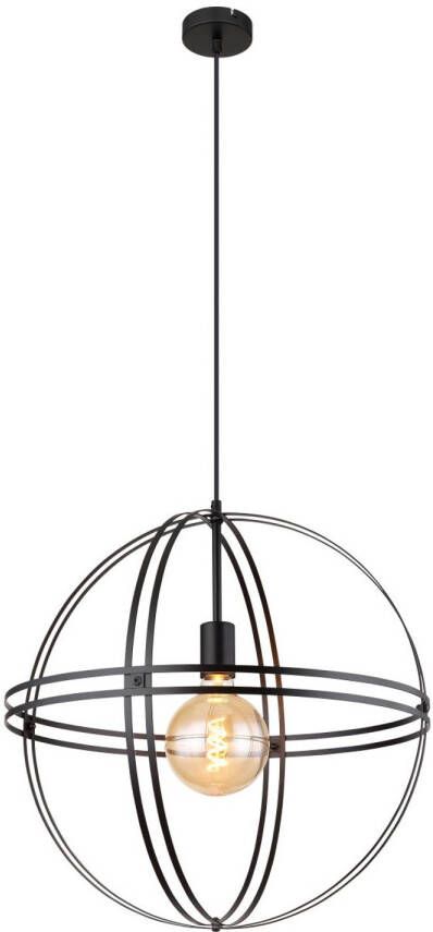 Globo Hanglamp Tamara Metaal Zwart 1x E27