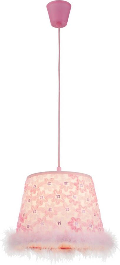 Globo Hanglamp Tarso Plastic Roze 1x E27