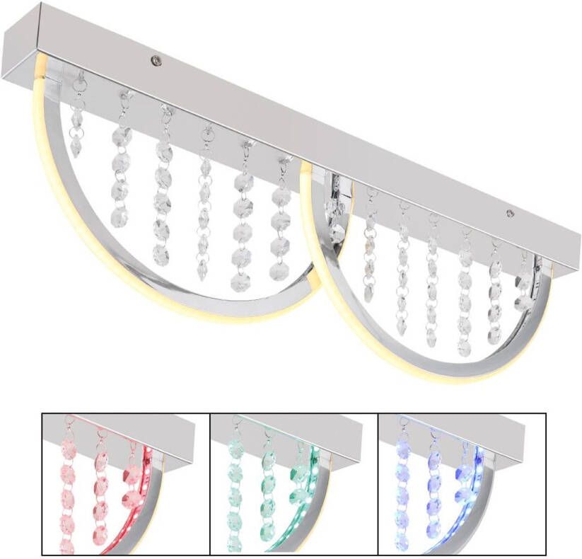 Globo Plafondlamp Gert Led Metaal Verchroomd 1x Led