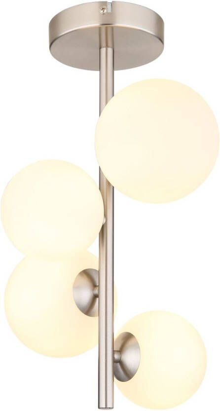 Globo Plafondlamp Riha Led Metaal Nikkel 4x G9 Led