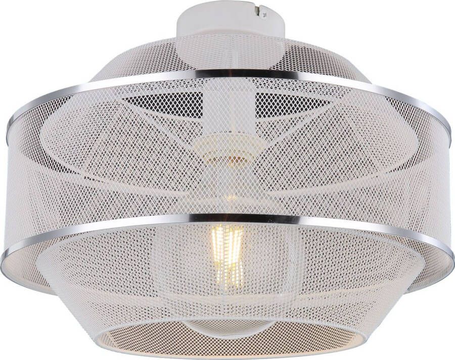 Globo Plafondlamp Vigatto Metaal Wit 1x E27