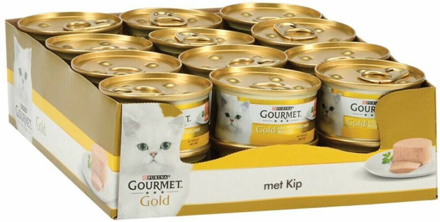 Gourmet Gold Mousse Kip 24 X 85 Gr Voordeelverpakking