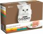 Gourmetmaxx Gourmet Gold mousse met kip met zalm met niertjes met konijn 12x85g kattenvoer - Thumbnail 3