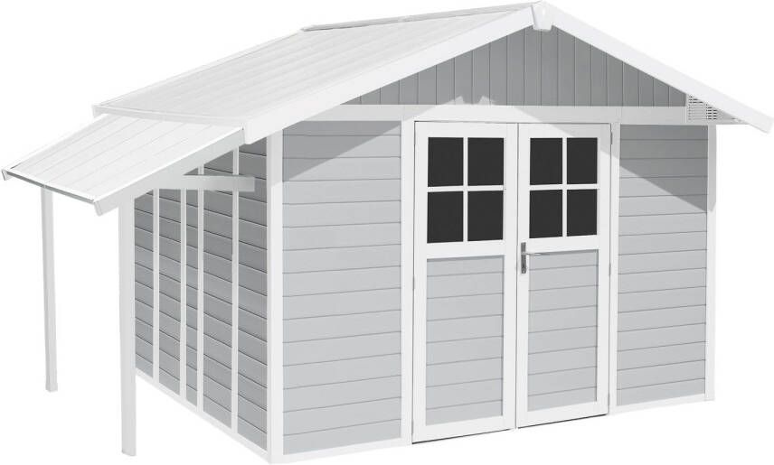 Grossfillex Grosfillex Afdak Voor Grosfillex Tuinhuizen Pvc Wit grijs groen