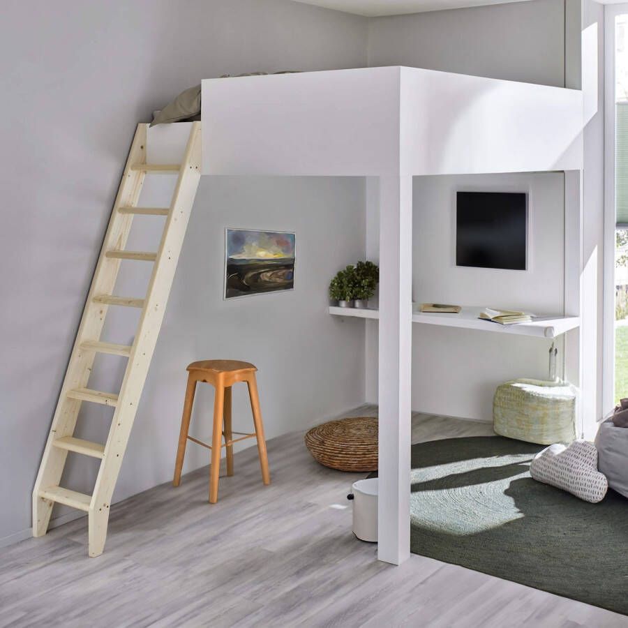 HandyStairs Houten Ladder "stepup3" Houten Hoogslaper Trap Met 10 Treden Tot 240 Cm 40cm Breed