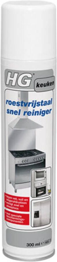 HG RVS Snelreiniger Reinigingsmiddel 300 ml