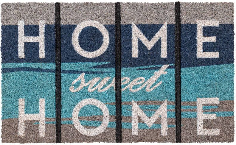 Home Sweet Home Deurmat Ruco Design Blauw 45 X 75 Cm