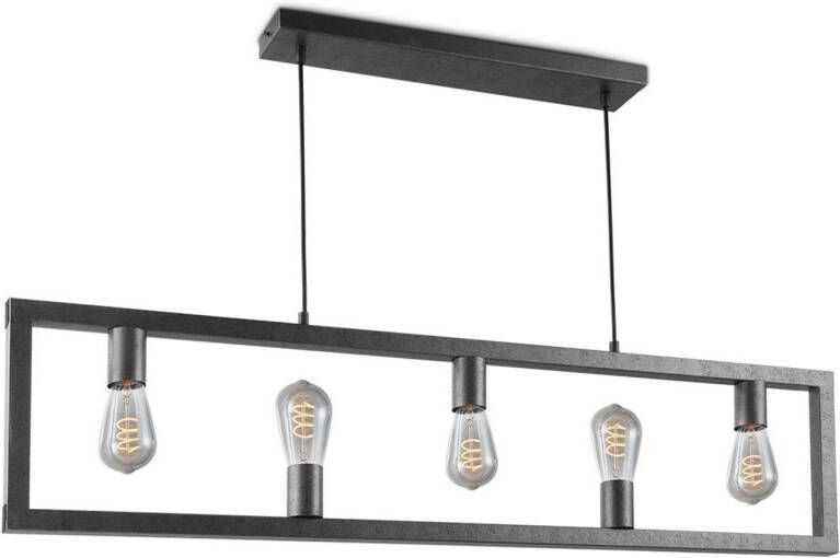 Home Sweet Home Moderne Hanglamp Preto 5 lichts hanglamp gemaakt van Metaal Zwart 135 12 120cm Pendellamp geschikt voor woonkamer slaapkamer en keuken- geschikt voor E27 LED lichtbron