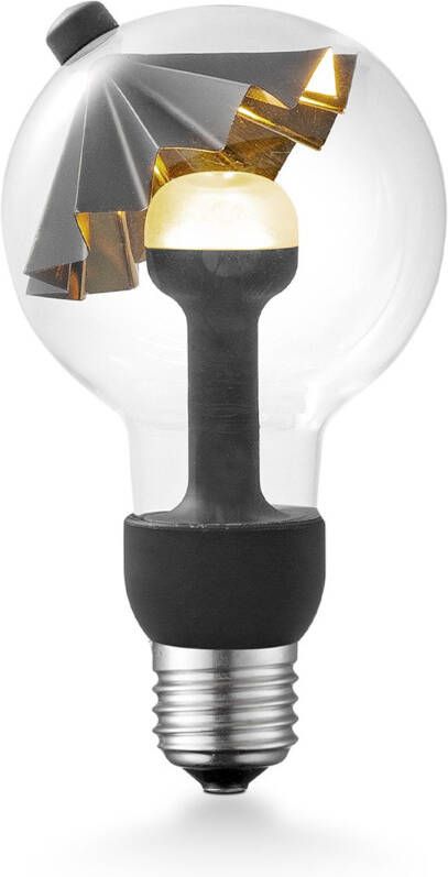 Home sweet Home Led Lamp Umbrella Zwart-goud G80 E27 3w 220lm 2700k