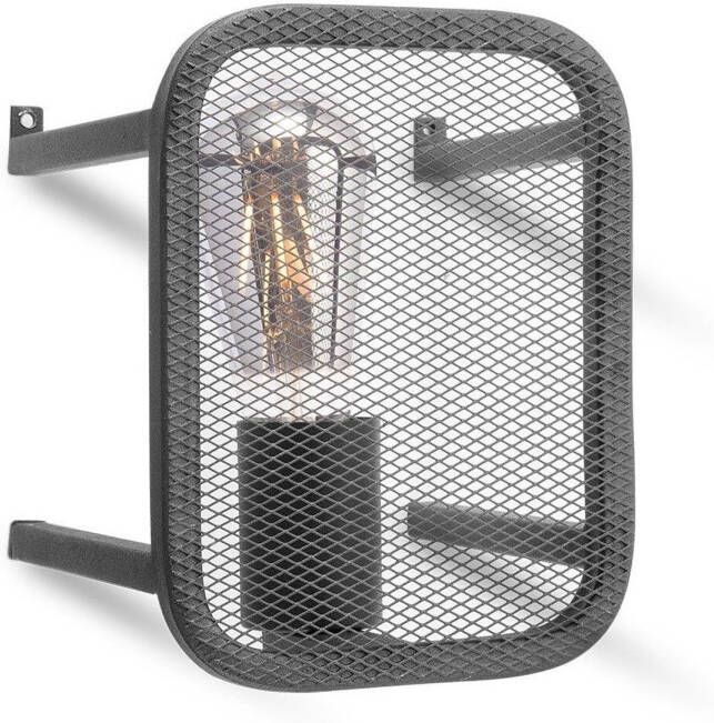 Home sweet Home Moderne Wandlamp Weave | 15 15 20cm | Zwart | E27