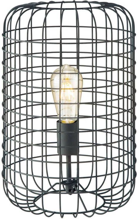 Home sweet Home Tafellamp Netting Zwart 26 26 40cm Bedlampje