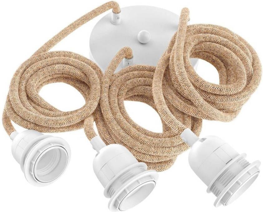 Bazar Bizar Lampfitting Bazar Set van 3 stuks Naturel Wit