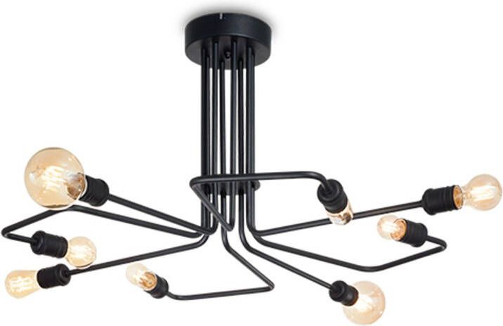 Ideal Lux Landelijke Zwarte Plafondlamp Triumph E27 Stijlvolle Eye-catcher