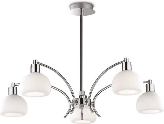 Ideal Lux Moderne Chroomkleurige Hanglamp Tokyo E14 Fitting Stijlvolle Binnenverlichting