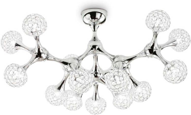 Ideal Lux Nodi Crystal Plafondlamp Metaal G9 Chroom