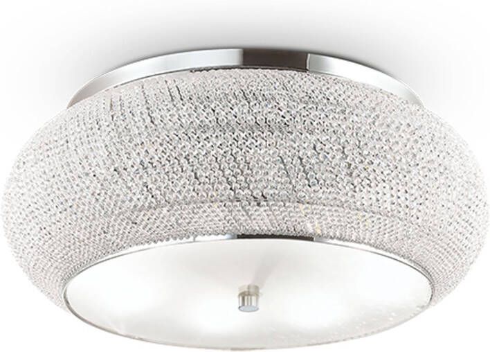 Ideal Lux Pasha' Plafondlamp Metaal E14 Chroom