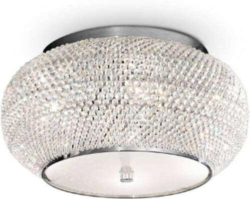 Ideal Lux Pasha' Plafondlamp Metaal E14 Chroom