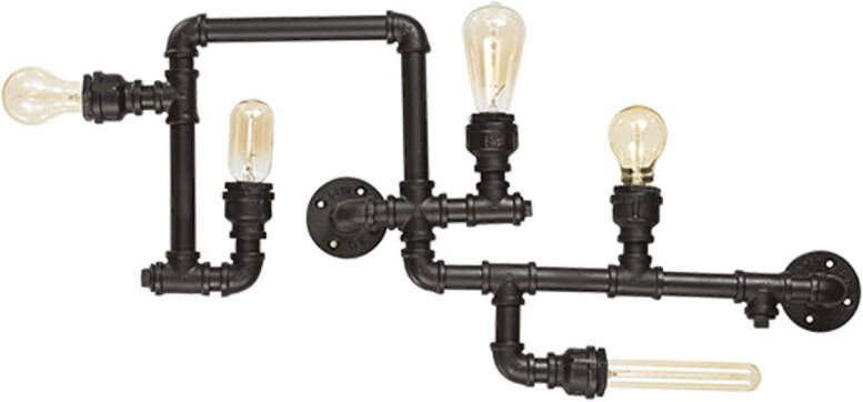 Ideal Lux Plumber Plafondlamp Metaal E27 Zwart