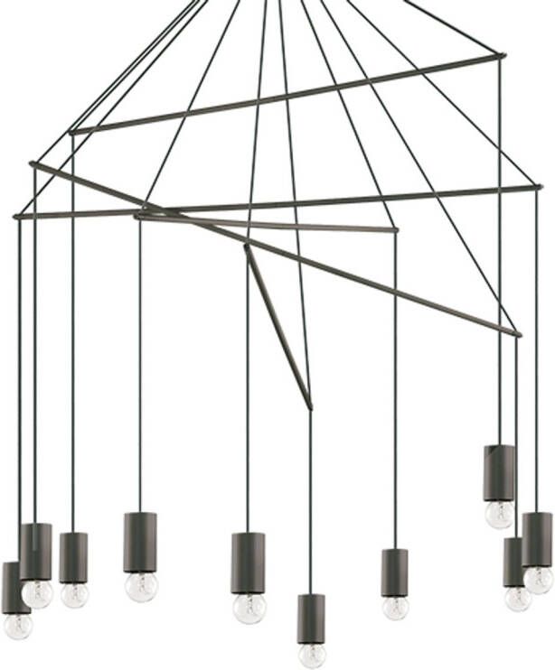 Ideal Lux Pop Hanglamp Metaal E27 Zwart