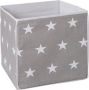 Interbaby Roba Opbergmand Little Stars 34 X 34 Cm Polykatoen Grijs wit - Thumbnail 3