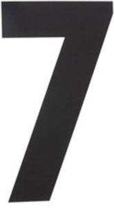 Intersteel Huisnummer 7 XL hoogte 30 cm rvs mat zwart