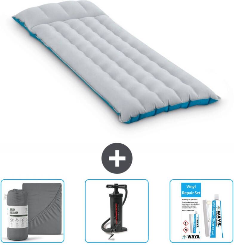 Intex Campingmat 1-persoons 67 X 184 X 17 Cm Blauw Inclusief Accessoires Cb11