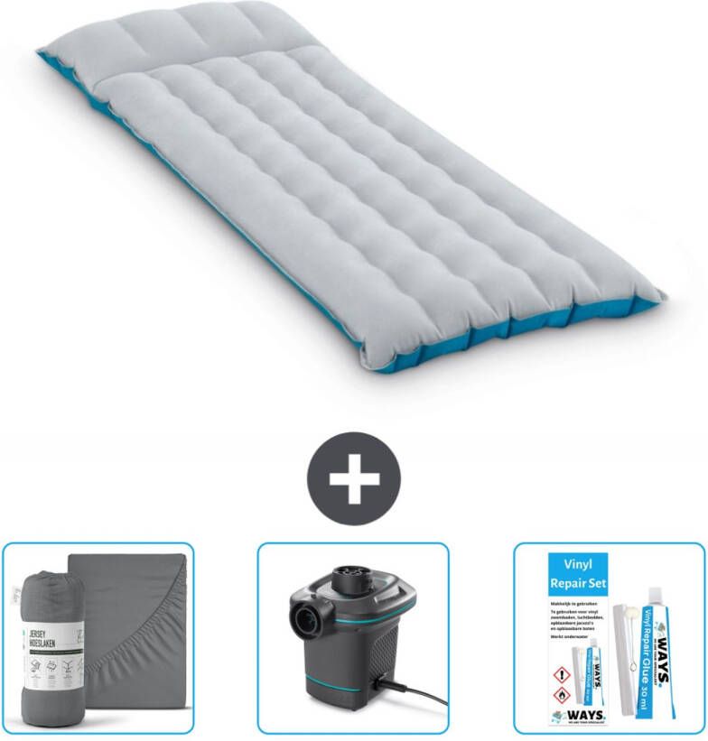 Intex Campingmat 1-persoons 67 X 184 X 17 Cm Blauw Inclusief Accessoires Cb12