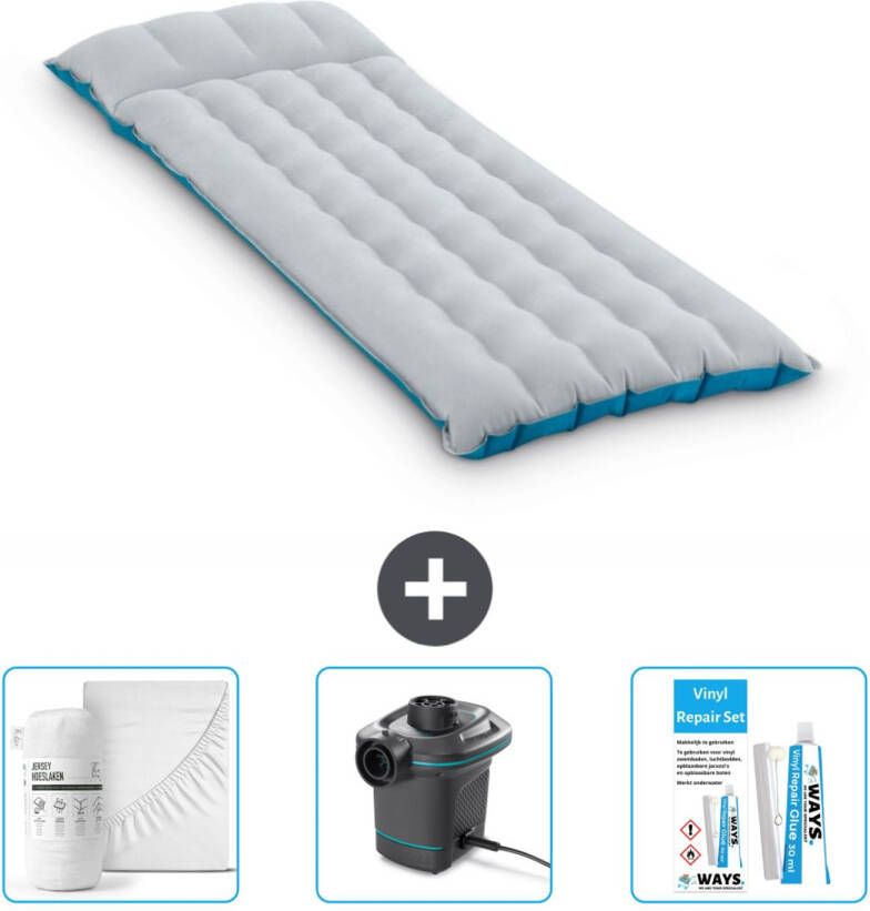 Intex Campingmat 1-persoons 67 X 184 X 17 Cm Blauw Inclusief Accessoires Cb4