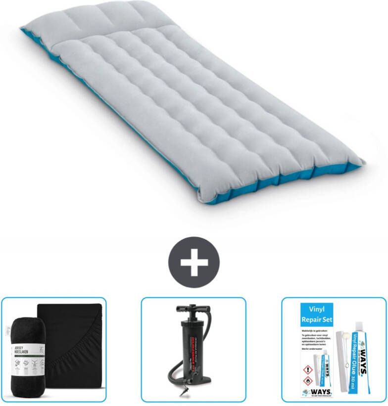 Intex Campingmat 1-persoons 67 X 184 X 17 Cm Blauw Inclusief Accessoires Cb7