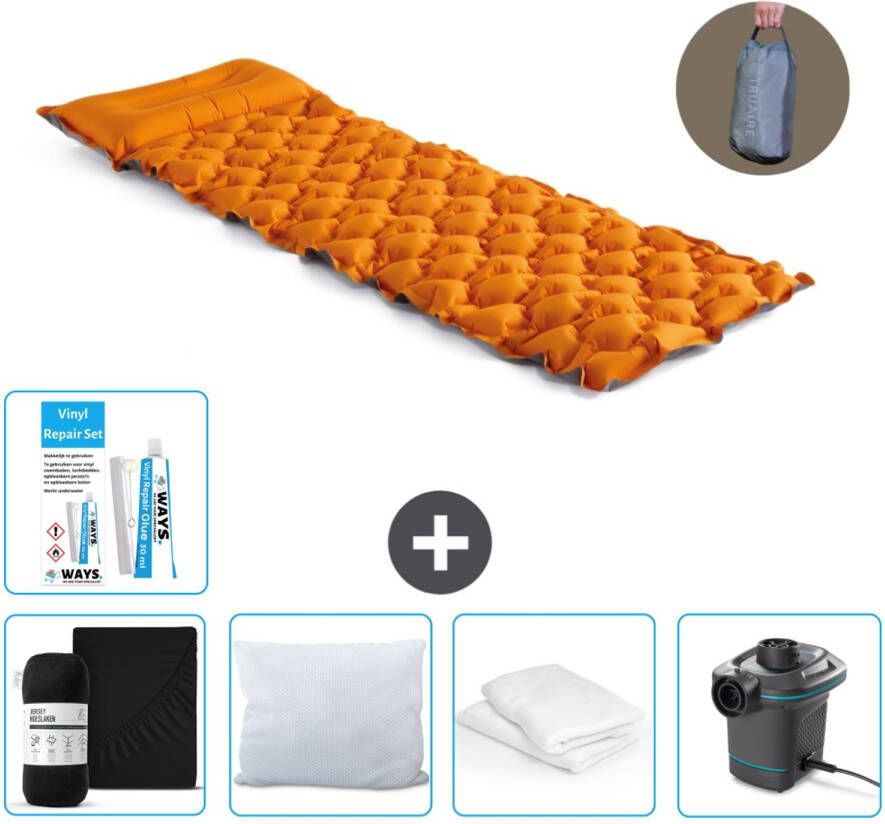 Intex Campingmat 1-persoons 71 X 191 X 11 Cm Oranje Inclusief Accessoires Cb6