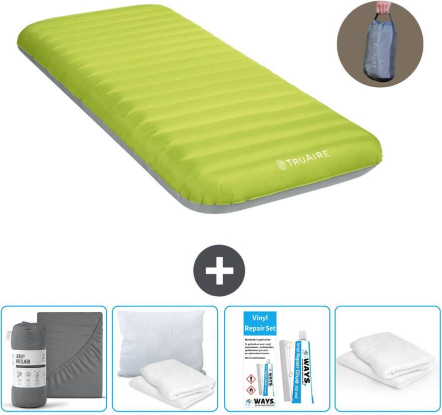 Intex Campingmat 1-persoons 76 X 191 X 17 Cm Groen Inclusief Pomp Accessoires Cb19