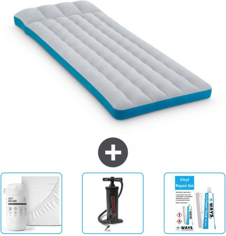 Intex Campingmat Twijfelaar 72 X 189 X 20 Cm Blauw Inclusief Accessoires Cb3