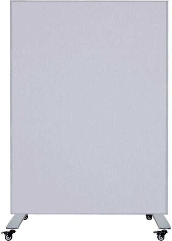 IVOL Mobiele Scheidingswand Akoestisch Paneel whiteboard 120x160 Cm Licht Grijs wit