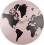 Karlsson Wall clock World Map metal light pink - Thumbnail 3