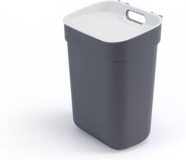 Curver ready to collect prullenbak 10 liter donkergrijs-lichtgrijs - Foto 3