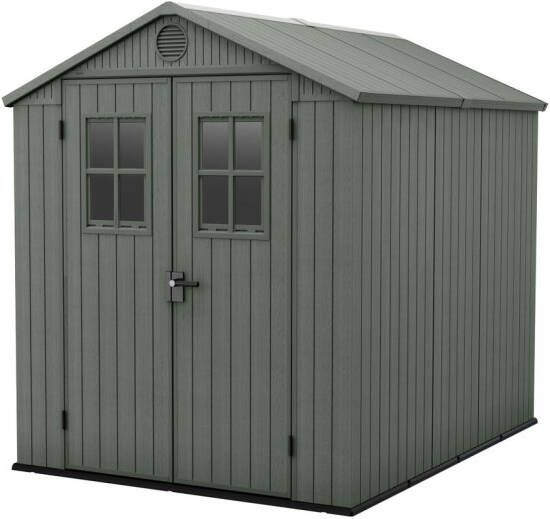 Keter Darwin 68 Tuinhuis Dubbele Deuren + Ramen 190x244x221 Groen