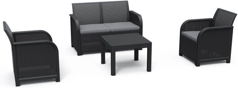 Keter Rosalie Lounge Set Grafiet 113x74x65cm