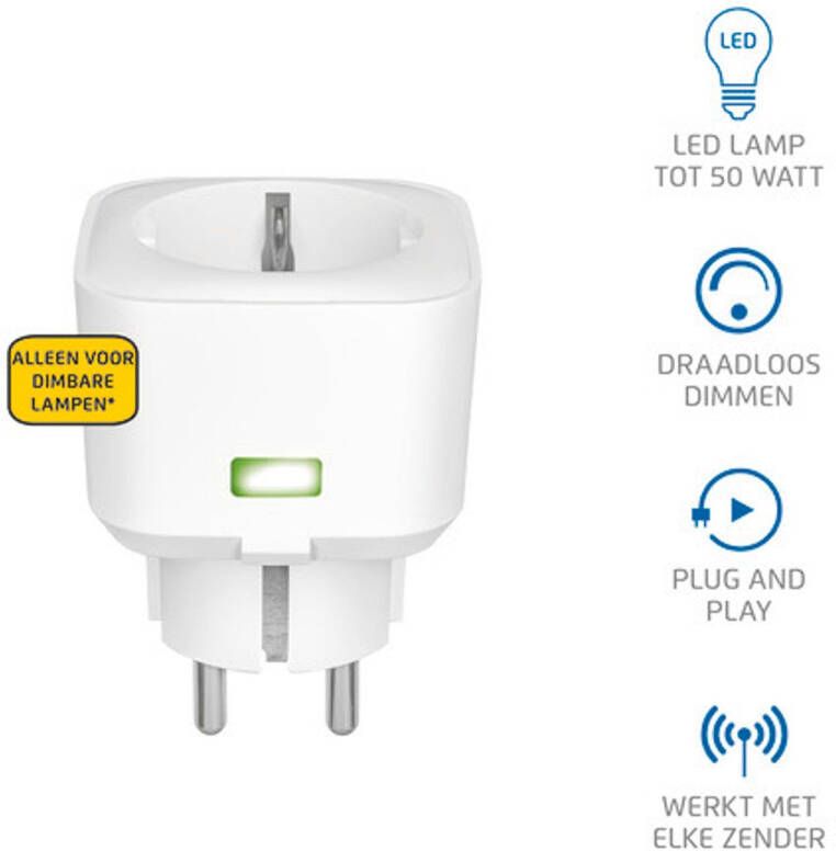 KLIK AAN_KLIK UIT Klik Aan & Klik Uitcompacte Stopcontactdimmer Max. 250w - Foto 4