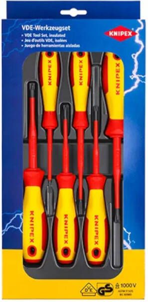 Knipex Schroevendraaierset Automaten 1000v 6-delig Rood