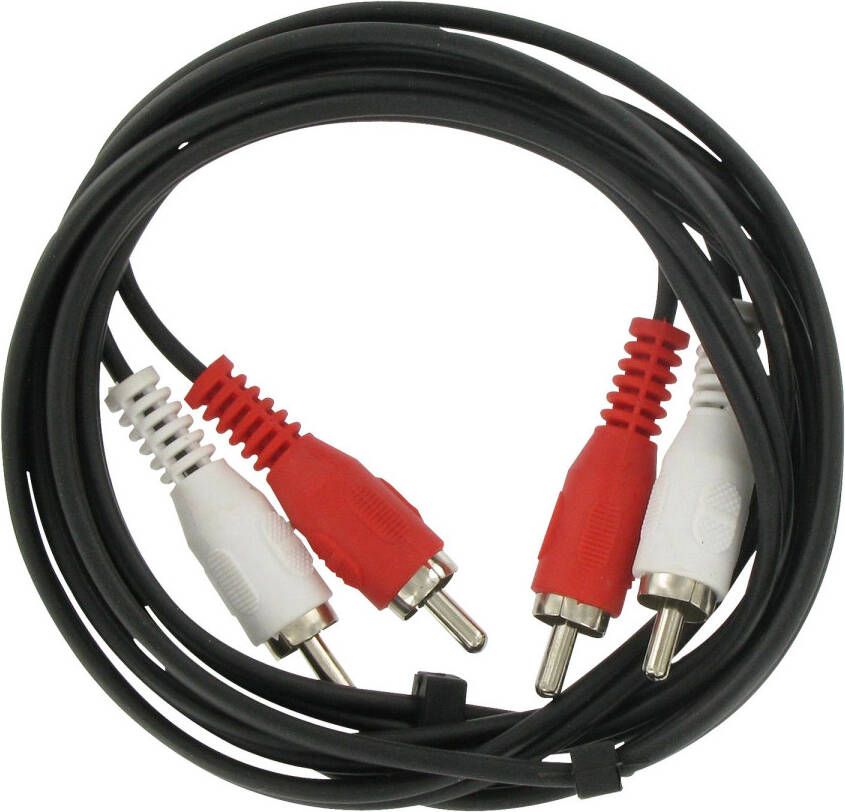 Kopp Verbindingskabel Audio 2x2 Tulp Stekkers Rood En Wit 1 5m