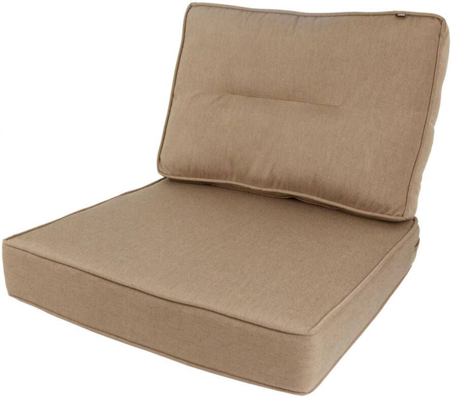 Kopu Prisma Linnen Hoogwaardige Loungekussen-set Zit+rug 60 Cm Bruin