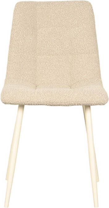 LABEL51 | Eetkamerstoel Nino 54x45x89 cm Zand Stof | Zitmeubels eetkamer | Eetkamerstoel