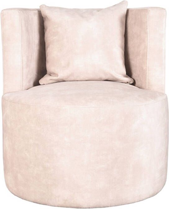 LABEL51 Fauteuil Evy 65x65x75 Cm Naturel Velours