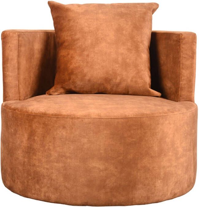 LABEL51 Fauteuil Evy 90x90x75 Cm Oker Velours