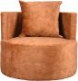 LABEL51 Fauteuil Evy 90x90x75 Cm Naturel Velours - Thumbnail 2