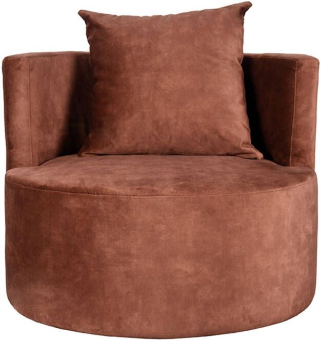 LABEL51 Fauteuil Evy 90x90x75 Cm Rust Velours