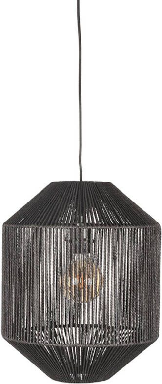 LABEL51 Hanglamp Ibiza Zwart Jute 1-Lichts Cilinder